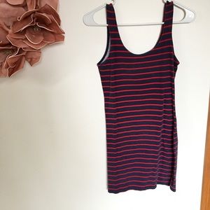 CHARLOTTE RUSSE STRIPED TANK BODYCON DRESS